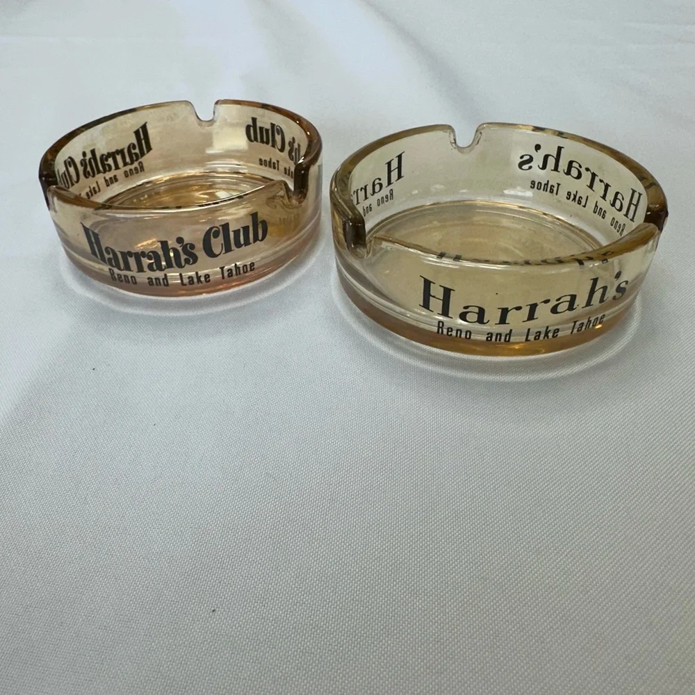 Vintage Harrah’s 1960’s Carnival Glass Ashtray - Picture 1 of 4